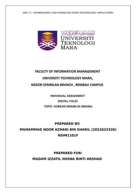 Imc Individual Assignment Faculty Of Information Management