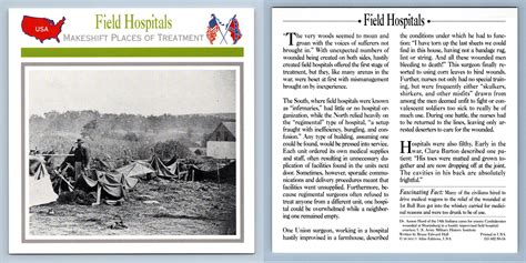 Makeshift Places Of Treatment Field Hospitals Medical Atlas Ed Civil War Card