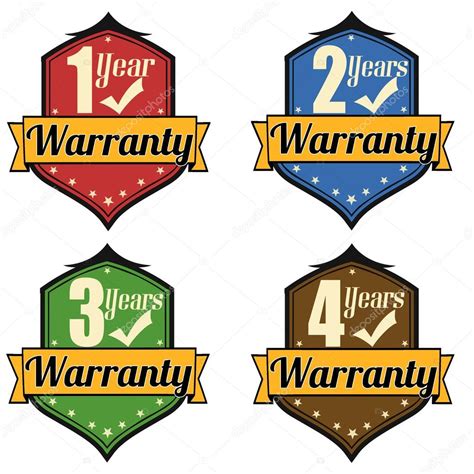 Years Warranty Labels Set Stock Vector By Roxanabalint