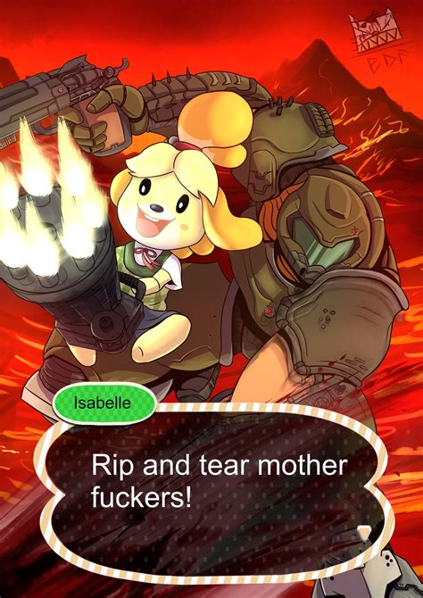 Isabelle And Doom Slayer Doomguy And Isabelle Know Your Meme