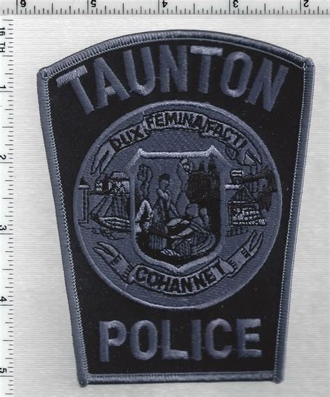 Taunton Police Massachusetts 1st Issue Subdued Shoulder Patch Ebay