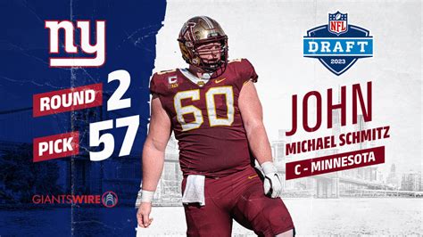 2023 NFL draft: New York Giants select John Michael Schmitz in Round 2