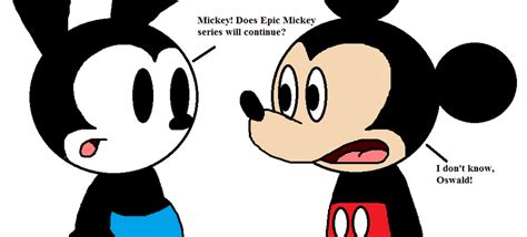 Oswald talks to Mickey about Epic Mickey series by SuperMarcosLucky96