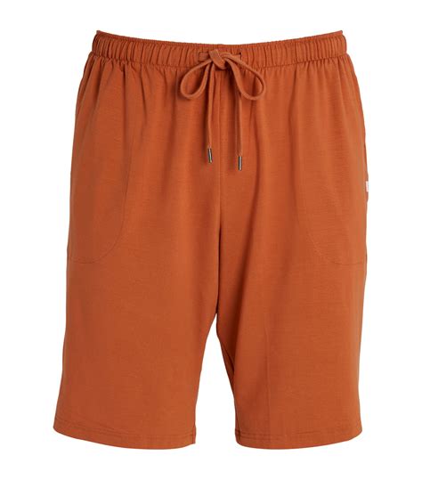 Mens Derek Rose Orange Basel Lounge Shorts Harrods Uk