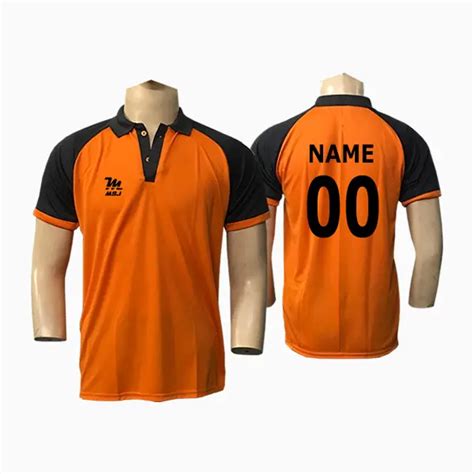 Orange Cricket Jersey - My Sports Jersey - Printed Cricket Jersey