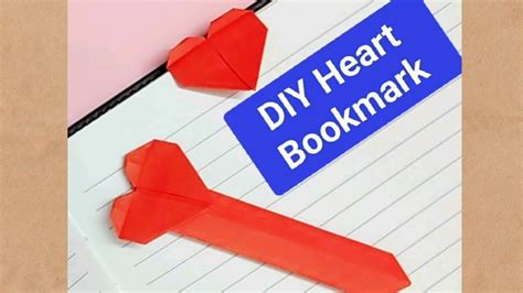 Diy Heart Bookmark How To Make Paper Heart Bookmark Youtube