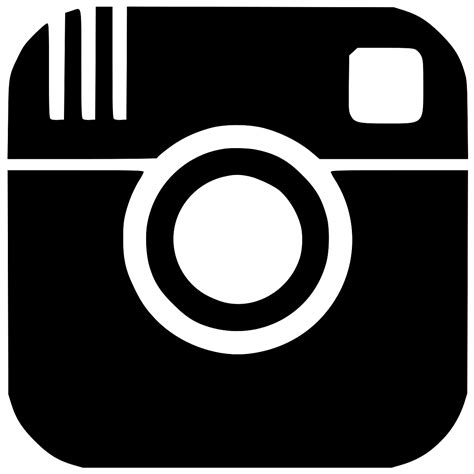 large black instagram logo icon transparent png stickpng