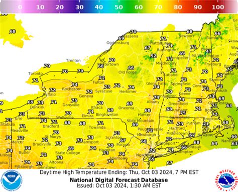 NOAA Graphical Forecast for New York