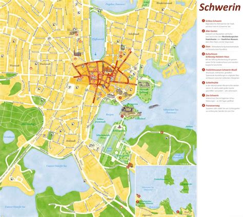 Schwerin Sightseeing Map - Ontheworldmap.com