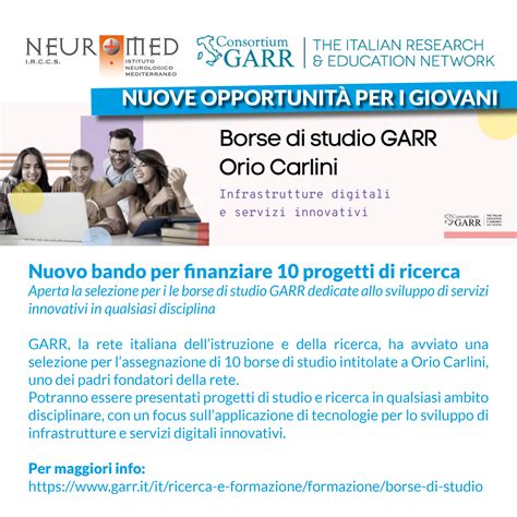 Borse Di Studio Garr Dedicate Allo Sviluppo Di Servizi Innovativi In