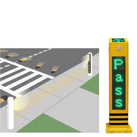 IP65 In Roadway Warning Light Smart Pedestrian Warning Bollards Voice