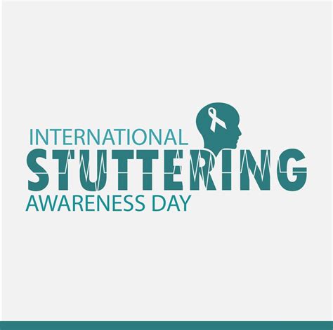 Vector Illustration Of International Stuttering Awareness Day Simple