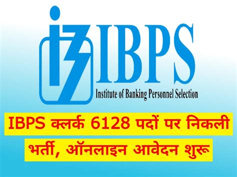 Ibps Clerk Vacancy 2024 आईबीपीएस क्लर्क के 6128 पदो पर निकली बंपर