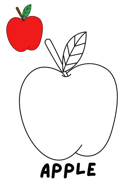 Preschool Fruits Coloring Printable Fruits Coloring Coloring Etsy