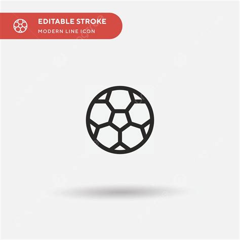 Minimalistic Vector Icon Of A Football Ball Symbolic Illustration