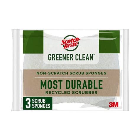 Scotch Brite Greener Clean Non Scratch Scrub Sponge 6 Pack 97036 Ug