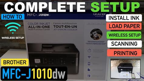 Brother Mfc J Dw Setup Unboxing Install Setup Ink Load Paper