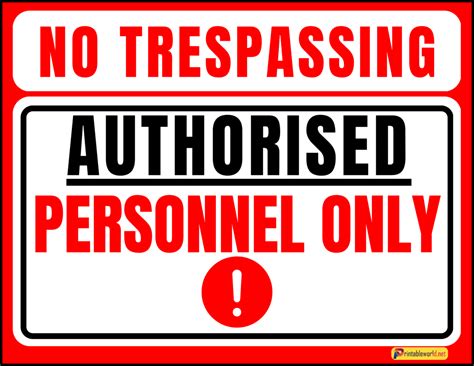 Printable No Trespassing Sign Printable World