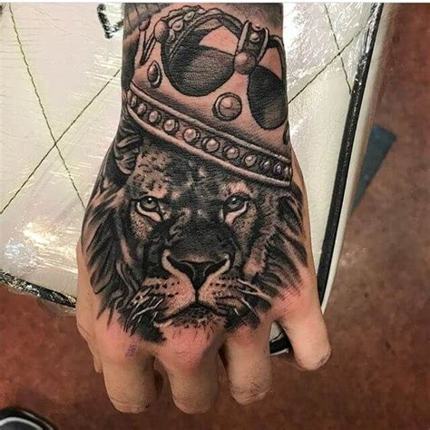 Amazing Lion Tattoos On Hand Petpress Hand Tattoos Lion Hand