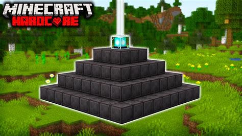 I Made A FULL NETHERITE BEACON In Minecraft Hardcore YouTube