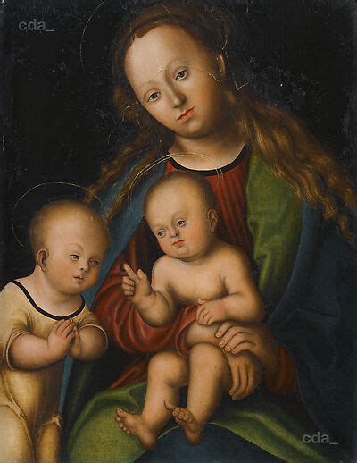 cda Gemälde Madonna und Kind mit dem Johannesknaben