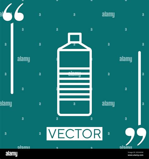 Plastic Water Bottle Linear Icon Editable Stroke Line Stock Vector