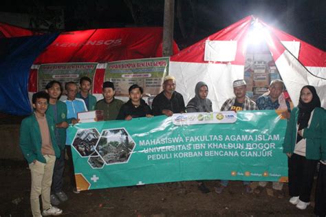 Peduli Gempa Cianjur ORMAWA Fakultas Agama Islam UIKA Bogor Beri