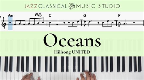 Oceans Hillsong United Piano Tutorial Easy With Music Sheet