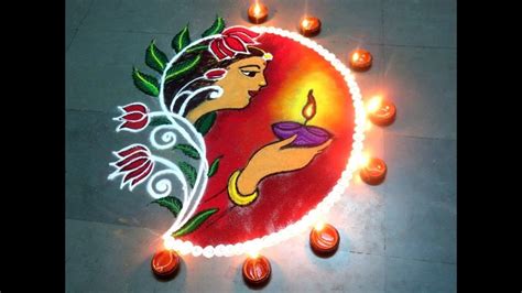 Diwali Special Beautiful Poster Rangoli Dipawali Kolam Creative Design By Latest Rangoli