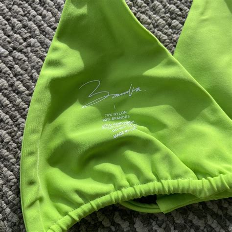 BAMBA SWIM Lime Green Bikini Top Size L If You Depop