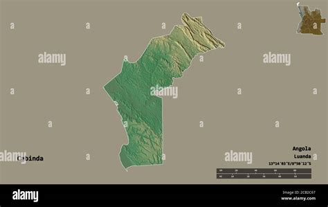 Shape Of Cabinda Province Of Angola With Its Capital Isolated On