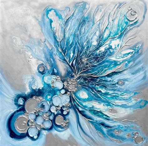 Blue Abstract Coral Painting Painting By Ana Monsanto Saatchi Art