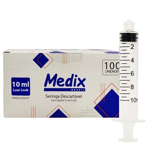 Seringa Descartável Medix 10ML LUER LOCK Sem Agulha