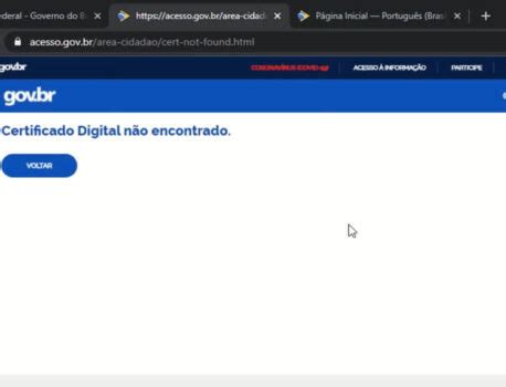 Como corrigir o erro de certificado digital não encontrado Compare