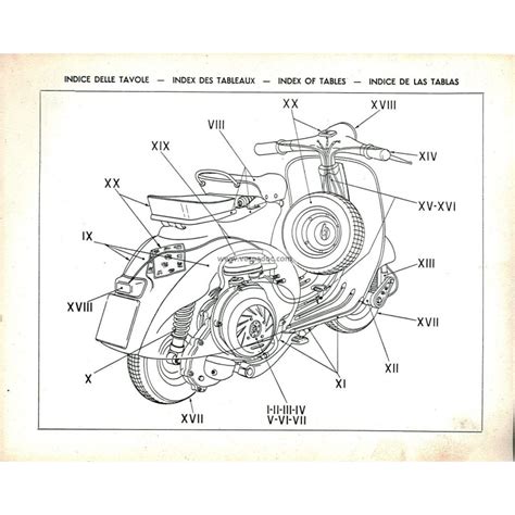 Catalogue Of Spare Parts Scooter Vespa 125 Vna Mod 1957 1958 Vespadoc