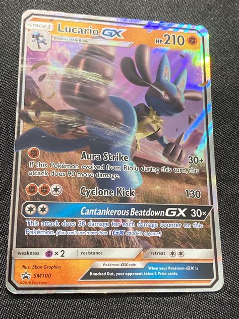 Mavin Lucario GX ULTRA RARE Black Star Promo SM100 Pokemon TCG Card