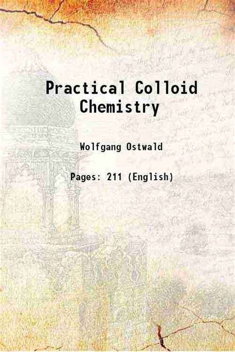 Practical Colloid Chemistry 1926 - Walmart.com 