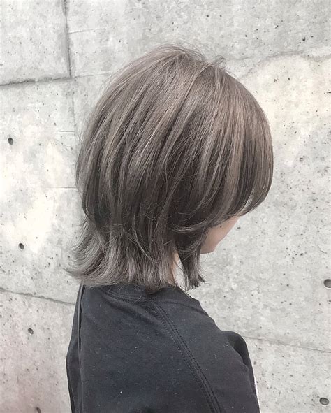 グレーアッシュ ナチュラル アッシュベージュ ボブ×white×mami×469648【hair】