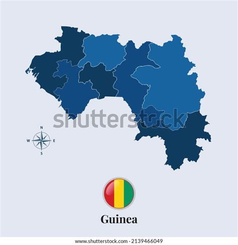 Guinea Vector Map Flag Flag Map Stock Vector Royalty Free 2139466049