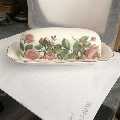 1980s Porcelain Nikki Floral Butter Dish Chairish