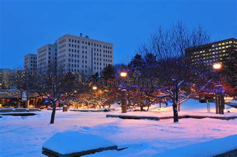 Winter edmonton stock image. Image of cityscape, building - 8193103