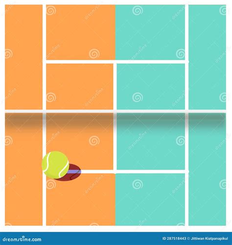 Tennis Ball on Tennis Court Graphic Cartoon Wallpaper Stock ...