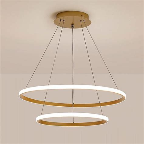 Lustre Pendente Lumin Ria Moderno Aros An Is Arcos Led Em W