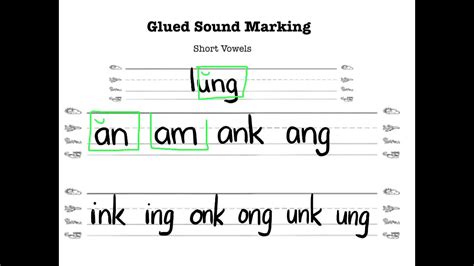 Glued Sound Marking Short Vowels Youtube