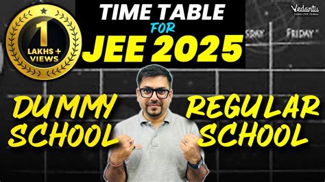 Time Table For JEE 2025 For Both Regular School And Dummy School