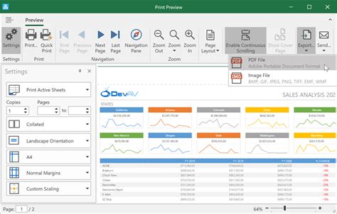 How To Export A Workbook To Pdf Wpf Controls Devexpress Documentation