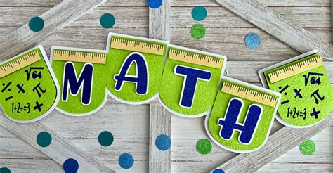 MATH CLASSROOM ROUND Banner Decor-welcome Back to Math Classroom Banner ...