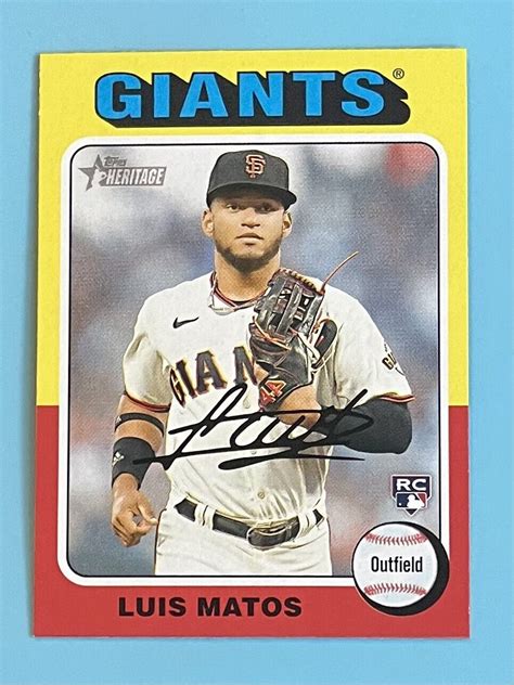 Topps Heritage Luis Matos Rc Rookie San Francisco Giants Ebay