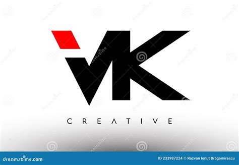 VK Creative Modern Letter Logo Design VK Icon Letters Logo Vector