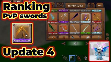 Top 10 ranking PvP Swords King Legacy Update 4 Xếp hạng Kiếm PvP